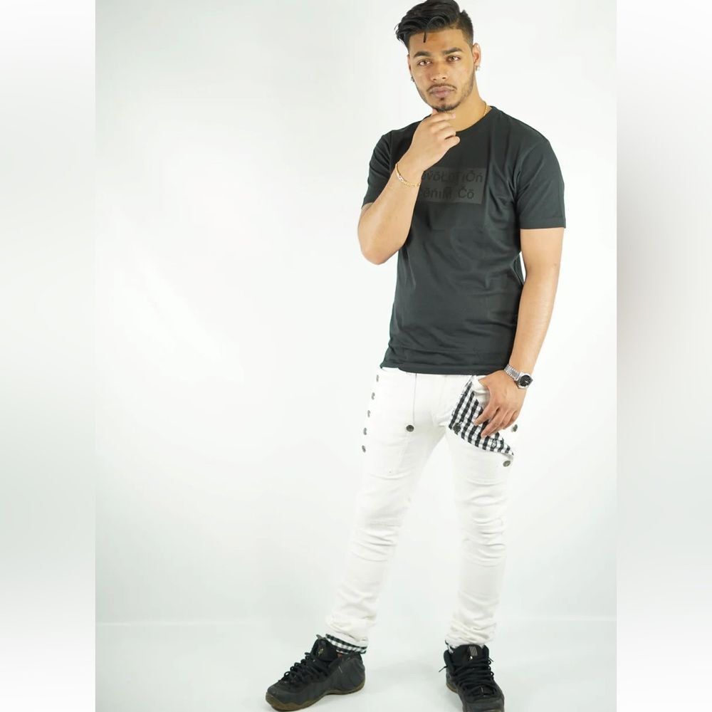 Revolution White Cargo Pants - Picture 2 of 15